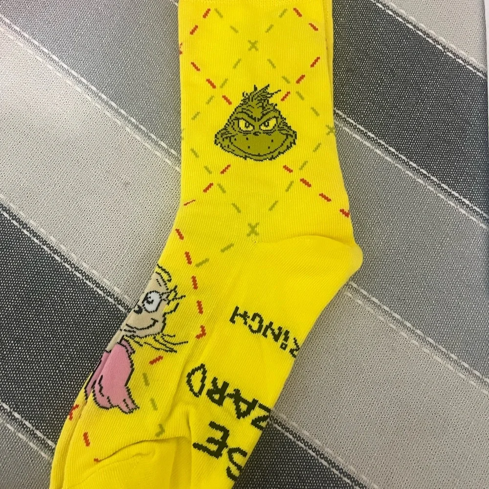 McDonald's Yellow Grinch Socks - Picture 2 of 2